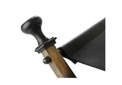 Casa Padrino Luxus Hocker Vintage Messing mit schwarzem Leder 61 x 46 x H. 48 cm - Limited Edition