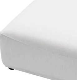 Casa Padrino Luxus Hocker Weiß / Schwarz 109 x 109 x H. 42 cm - 4 eckiger Sitzhocker - Luxus Möbel