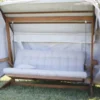 Casa Padrino Luxus Hollywood Schaukel Schutzbezug Grau 220 cm - Wetterfeste Garten Schaukel Schutzhülle - Garten Accessoires - Luxus Qualität