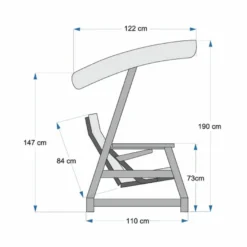 Casa Padrino Luxus Hollywood Schaukel Beige / Anthrazit / Braun 226 cm - Garten & Terrassen Möbel