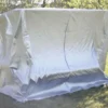 Casa Padrino Luxus Hollywood Schaukel Schutzbezug Grau 190 cm - Wetterfeste Garten Schaukel Schutzhülle - Garten Accessoires - Luxus Qualität