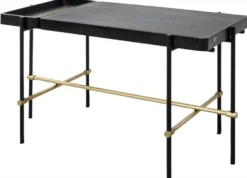 Casa Padrino Luxus Hotel Couchtisch Schwarz / Gold 80 x 40 x H. 45 cm - Hotel Möbel