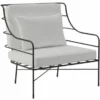 Casa Padrino Luxus Hotel & Garten Sessel Schwarz / Grau - Schmiedeeisen Möbel