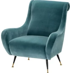 Casa Padrino Luxus Hotel Salon Sessel Türkis 80 x 90 x H. 88 cm - Wohnzimmer Möbel