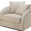Casa Padrino Luxus Hotel Salon Sessel Greige 101 x 91 x H. 72 cm - Wohnzimmer Möbel