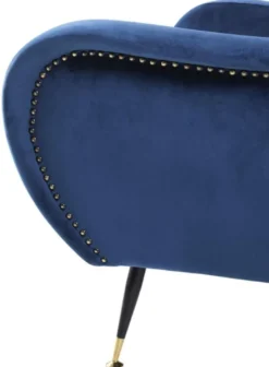 Casa Padrino Luxus Hotel Salon Sessel Blau 80 x 90 x H. 88 cm - Hotel Möbel