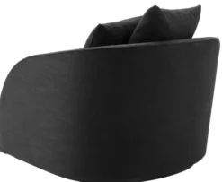 Casa Padrino Luxus Hotel Salon Sessel Schwarz 101 x 91 x H. 72 cm - Wohnzimmer Möbel