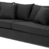 Casa Padrino Luxus Hotel Sofa Schwarz 255 x 91 x H. 72 cm - Designer Kollektion