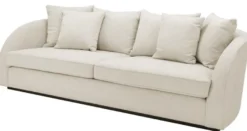 Casa Padrino Luxus Hotel Sofa Naturfarbig 255 x 91 x H. 72 cm - Designer Kollektion