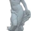 Casa Padrino Luxus Jugendstil Marmor Deko Skulptur Dame Weiß - Garten Deko Figur - Terrassen Deko Figur - Barock & Jugendstil Garten Deko Accessoires