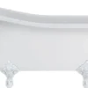 Casa Padrino Luxus Jugendstil Badewanne Weiß / Weiß 169 x 73 x H. 77 cm - Freistehende Retro Acryl Badewanne - Retro Badezimmer Möbel