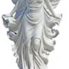 Casa Padrino Luxus Jugendstil Marmor Deko Skulptur Engel Weiß H. 170 cm - Prunkvolle Garten Marmor Deko Figur - Barock & Jugendstil Garten Marmor Deko Accessoires - Edel & Prunkvoll
