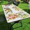 Casa Padrino Luxus Jugendstil Gartentisch Blumenstrauß 180 × 90 cm - Rechteckiger Esstisch aus handbemaltem Lavastein - Gastronomie Möbel - Made in Italy