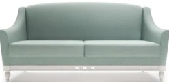 Casa Padrino Luxus Jugendstil 3er Sofa Mintgrün / Weiß 185 x 90 x H. 96 cm - Luxus Qualität