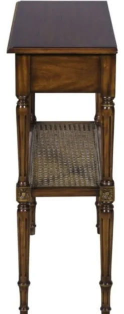 Casa Padrino Luxus Jugendstil Mahagoni Konsolentisch mit Schublade Dunkelbraun 71 x 28 x H. 76 cm - Konsole im französichen Jugendstil
