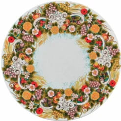 Casa Padrino Luxus Jugendstil Garten Esstisch Weiß / Bunt / Schwarz Ø 120 cm - Gastronomie & Garten Möbel - Made in Italy