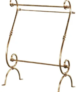 Casa Padrino Luxus Jugendstil Handtuchhalter Gold 75 x 40 x H. 100 cm - Barock & Jugendstil Badezimmer Accessoires