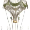 Casa Padrino Luxus Jugendstil Kronleuchter Heißluftballon Silber / Mehrfarbig Ø 70 x H. 140 cm - Barock & Jugendstil Wohnzimmer Kronleuchter