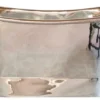 Casa Padrino Luxus Jugendstil Kupfer Badewanne Silber Verchromt 170 x 71 x H. 71 cm - Freistehende Retro Badewanne - Rustikale Kupfer Badezimmer Möbel
