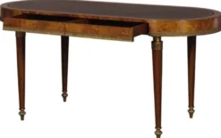 Casa Padrino Luxus Jugendstil Schreibtisch mit 2 Schubladen Hellbraun / Braun 160 x 68 x H. 77 cm - Luxus Büromöbel