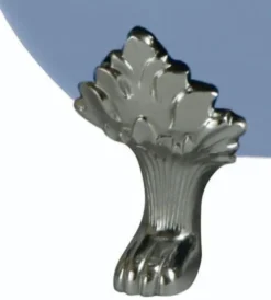 Casa Padrino Luxus Jugendstil Gusseisen Badewanne Hellblau / Weiß / Silber 180 x 77 x H. 79 cm - Gebogene freistehende Badewanne - Barock & Jugendstil Badezimmer Möbel