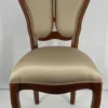 Casa Padrino Luxus Jugendstil Esszimmerstuhl 6er Set Gold / Braun 48 x 43 x H. 104,5 cm - Gepolsterte Massivholz Stühle - Jugendstil Esszimmermöbel