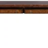 Casa Padrino Luxus Jugendstil Schreibtisch mit 2 Schubladen Braun / Silber 126 x 74 x H. 76 cm - Luxus Qualität