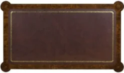 Casa Padrino Luxus Jugendstil Schreibtisch mit 2 Schubladen Braun / Silber 126 x 74 x H. 76 cm - Luxus Qualität