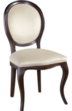 Casa Padrino Luxus Jugendstil Esszimmer Set Dunkelbraun / Cremefarben 51 x 44 x H. 99 cm - 6 Esszimmerstühle - Esszimmermöbel