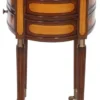 Casa Padrino Luxus Jugendstil Nachtkommode Hellbraun / Dunkelbraun - Eleganter Massivholz Nachttisch mit 2 Schubladen und Rollen - Barock & Jugendstil Schlafzimmer Möbel