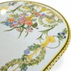 Casa Padrino Luxus Jugendstil Gartentisch Weiß / Bunt / Weiß 200 cm - Made in Italy