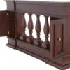 Casa Padrino Luxus Jugendstil Mahagoni Raumteiler Balustrade Dunkelbraun / Messing 180 x 30 x H. 100 cm - Massivholz Raumteiler - Barock & Jugendstil Mahagoni Möbel