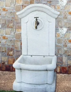 Casa Padrino Luxus Jugendstil Wandbrunnen Grau 50 x H. 101 cm - Made in Italy