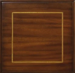Casa Padrino Luxus Jugendstil Mahagoni Holz Wohnzimmer Beistelltisch mit Schublade Dunkelbraun / Gold 40 x 40 x H. 61 cm - Luxus Qualität