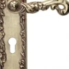 Casa Padrino Luxus Jugendstil Türbeschlag mit Schutzgarnitur Modell Milano Messing Massiv French Gold