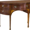 Casa Padrino Luxus Jugendstil Kommode Dunkelbraun / Hellbraun 115 x 59 x H. 86 cm - Halbrunde Mahagoni Kommode mit Schublade und 2 Türen - Jugendstil Möbel