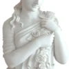 Casa Padrino Luxus Jugendstil Marmor Skulptur Frau Weiß H. 58 cm