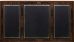 Casa Padrino Luxus Jugendstil Mahagoni Schreibtisch mit 3 Schubladen Dunkelbraun / Schwarz / Gold 126 x 73 x H. 75 cm - Büromöbel - Luxus Qualität