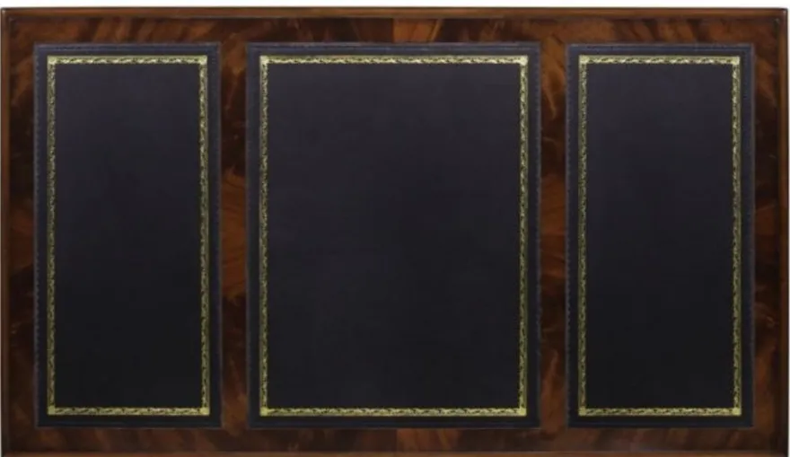 Casa Padrino Luxus Jugendstil Mahagoni Schreibtisch mit 3 Schubladen Dunkelbraun / Schwarz / Gold 126 x 73 x H. 75 cm - Büromöbel - Luxus Qualität