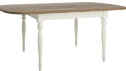 Casa Padrino Luxus Jugendstil Esstisch Braun / Cremefarben 140-190 x 95 x H. 77,5 cm - Ausziehbarer Massivholz Esszimmertisch - Esszimmer Möbel