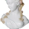 Casa Padrino Luxus Jugendstil Marmor Deko Büste Dame Weiß / Beige H. 65 cm