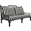 Casa Padrino Luxus Jugendstil Sofa Schwarz / Weiß 190 cm - Hotel & Garten Sofa