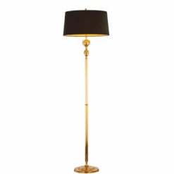 Casa Padrino Luxus Jugendstil Stehleuchte Gold / Braun / Schwarz H. 177 cm