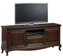 Casa Padrino Luxus Jugendstil Sideboard Dunkelbraun 152 x 45,6 x H. 68,2 cm - Fernsehschrank mit 2 Türen und Schublade - Wohnzimmermöbel
