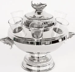 Casa Padrino Luxus Kaviarschale mit Deckel Silber 29 x 21 x H. 23 cm - Hotel & Restaurant Accessoires