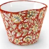 Casa Padrino Luxus Keramik Blumentopf Rot / Mehrfarbig Ø 27 x H. 20 cm - Runder handgefertigter & handbemalter Keramik Pflanzentopf - Luxus Qualität - Made in Italy