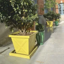 Casa Padrino Luxus Keramik Blumentopf Grün Ø 65 x H. 61 cm - Hotel & Garten Deko