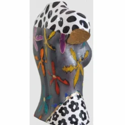 Casa Padrino Luxus Keramik Deko Frauen Torso Bunt H. 56 cm - Handgefertigt & Handbemalt
