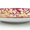 Casa Padrino Luxus Keramik Teller 6er Set Rot / Mehrfarbig Ø 40 cm - Handgefertigte & handbemalte Essteller mit Blumendesign - Hotel & Restaurant Accessoires - Luxus Qualität - Made in Italy