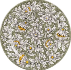 Casa Padrino Luxus Keramik Teller 6er Set Olivgrün Ø 32 cm - Made in Italy